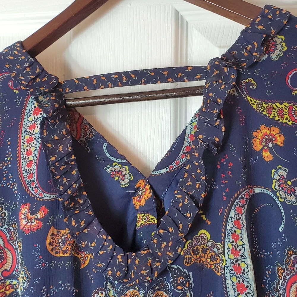 ♡ DR2 - Paisley Floral Pattern Ruffles Sundress! ♡ - Picture 4 of 5